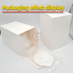 How to pack COVAFLU Cup Shaped KN95 Face Masks into a box? Mouthpiece cartooning machine