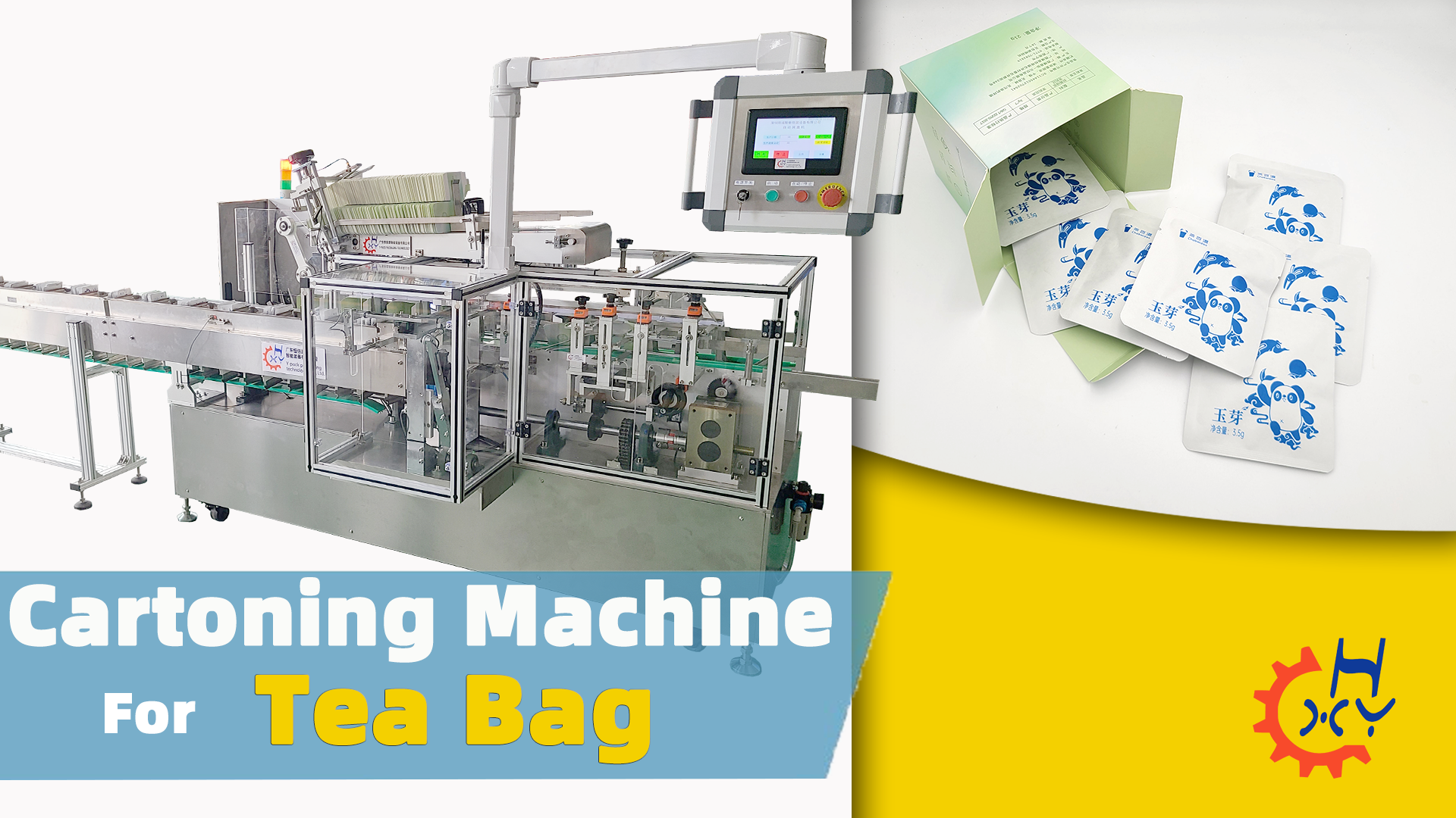 Tea Bag Cartoning Machine For Snap Lock Bottom Box
